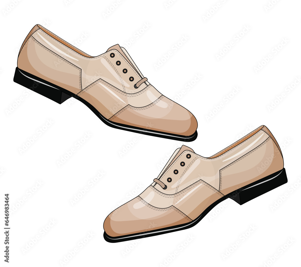 Vector image of a silhouette of a pair of mens shoes. Low shoes Vector image of a silhouette of a pair of mens shoes. Low shoes