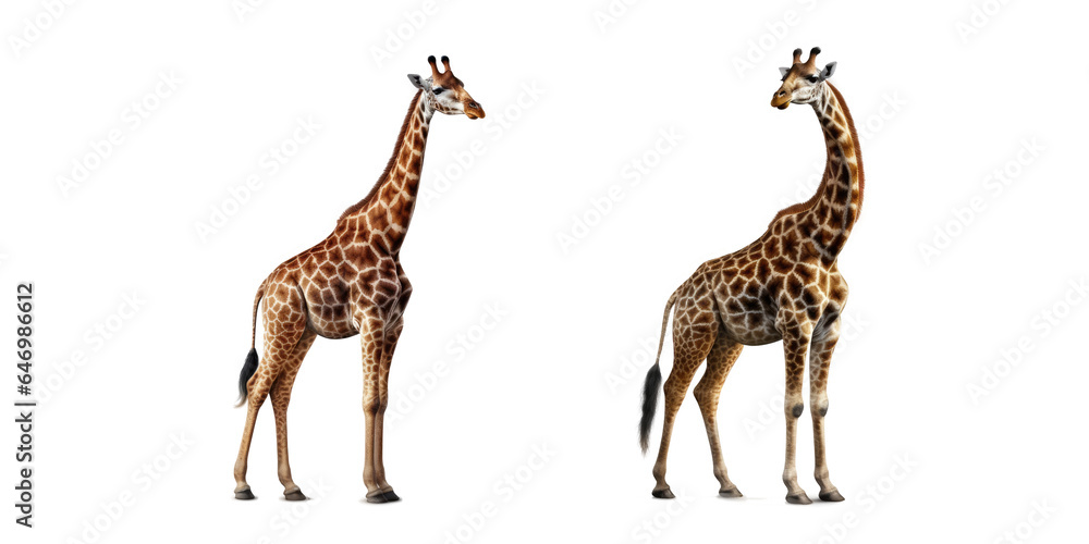 Obraz premium Giraffe , Isolated On Transparent, PNG