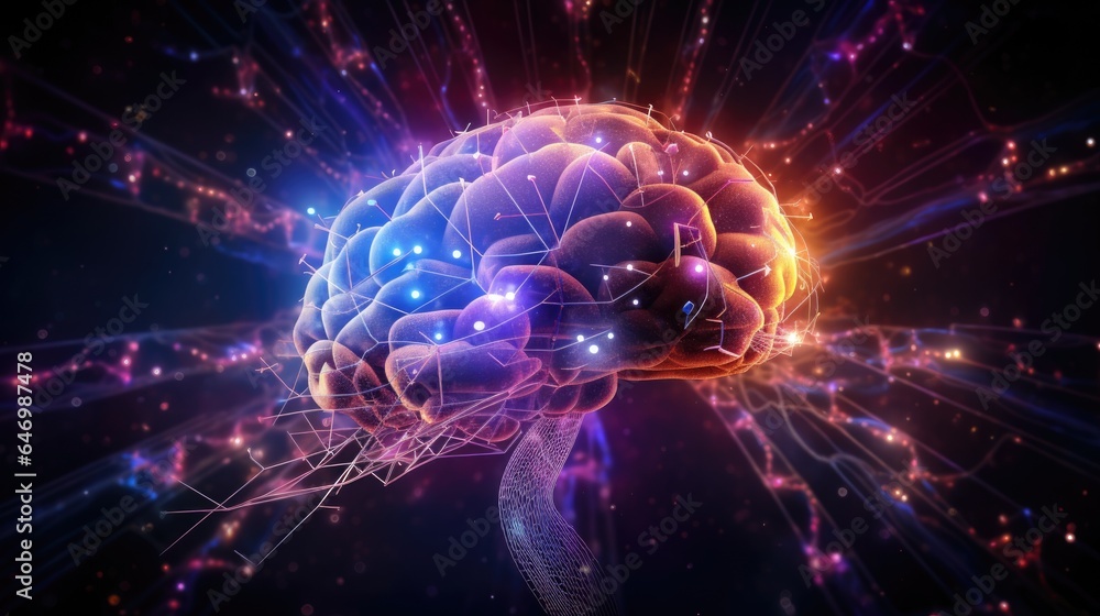 Brain immersed in a data nebula Brain immersed in a data nebula