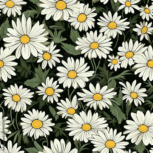 Elegant daisy print for modern background