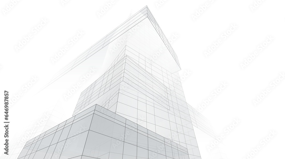 Abstract architecture 3d rendering 3d illustration