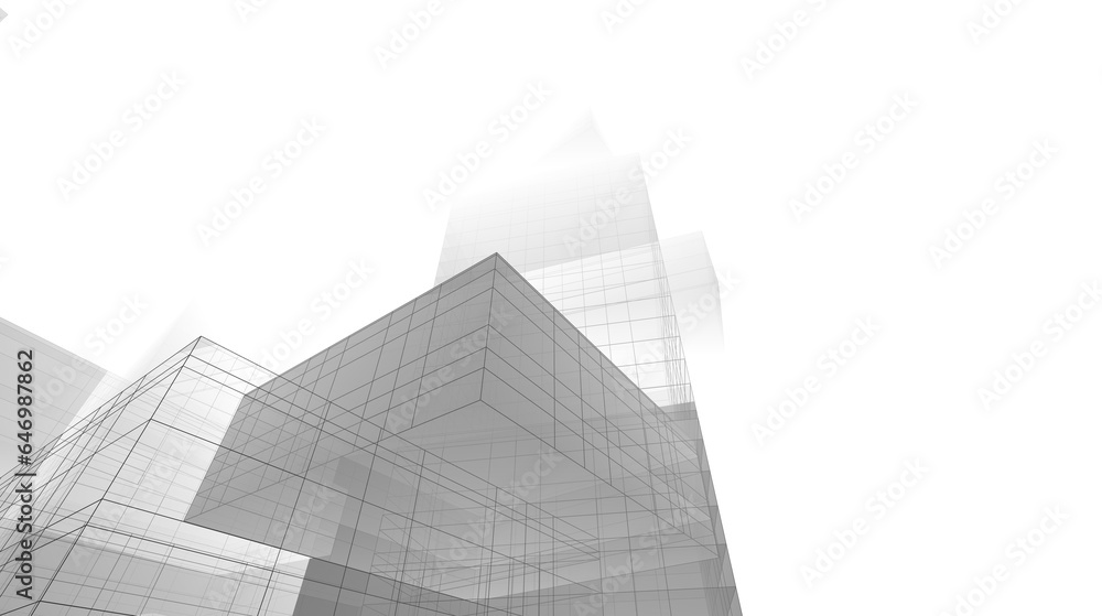 Abstract architecture 3d rendering 3d illustration Abstract architecture 3d rendering 3d illustration