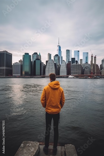image tourist enjoying new york city