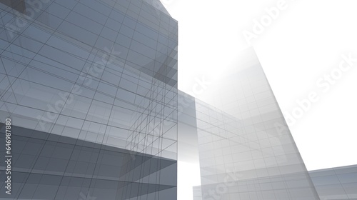 Abstract architecture 3d rendering 3d illustration