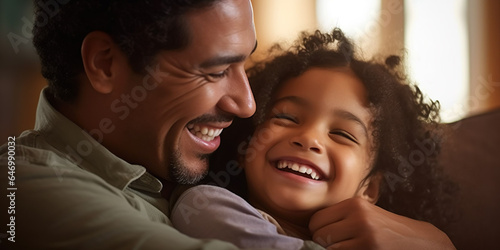 Latin American father and daughter spending quality time together