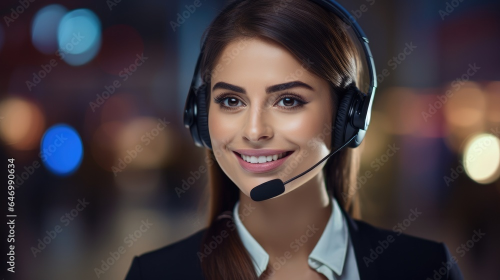 Female customer representative. Customer service Female customer representative. Customer service