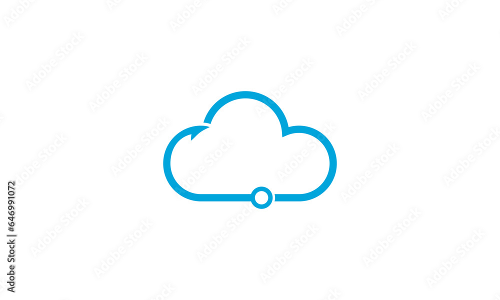 Cloud hook logo design vector,Graphic symbol for web design, logo Cloud hook logo design vector,Graphic symbol for web design, logo