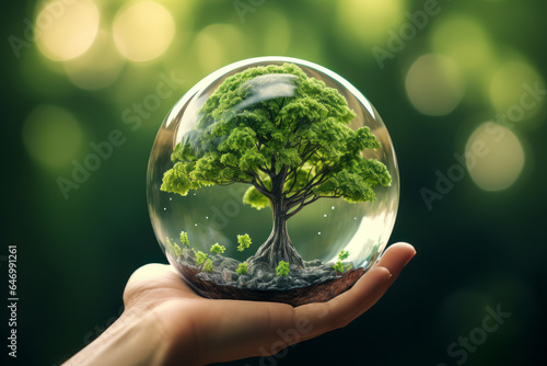 Environmental conservation and sustainable society. A society that passes on the global and natural environment to the future. Aiming for a society where everyone is happy. SDGs concept