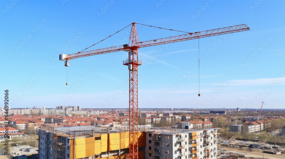 Buildings and tower equipment under construction Buildings and tower equipment under construction