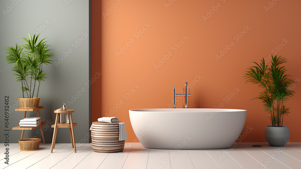 Fototapeta premium Bathroom background for product presentation