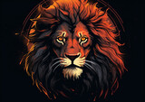 beautiful head lion design vectorized