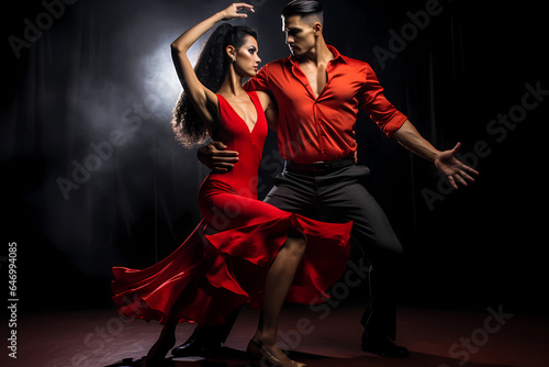 Zouk (Caribbean) - Sensual partner dance style originating from the French Caribbean islands, characterized by fluid movements and body rolls (Generative AI)