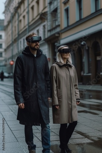 image of a man and a woman wearing virtual reality glasses