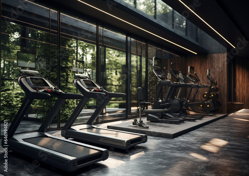 Treadmill gym high quality modern fitness center gym club photo  high quality © AnderJPArts