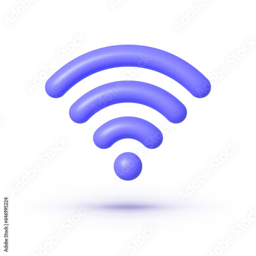 Modern wifi 3d, great design for any purposes. Internet network concept. Vector design element