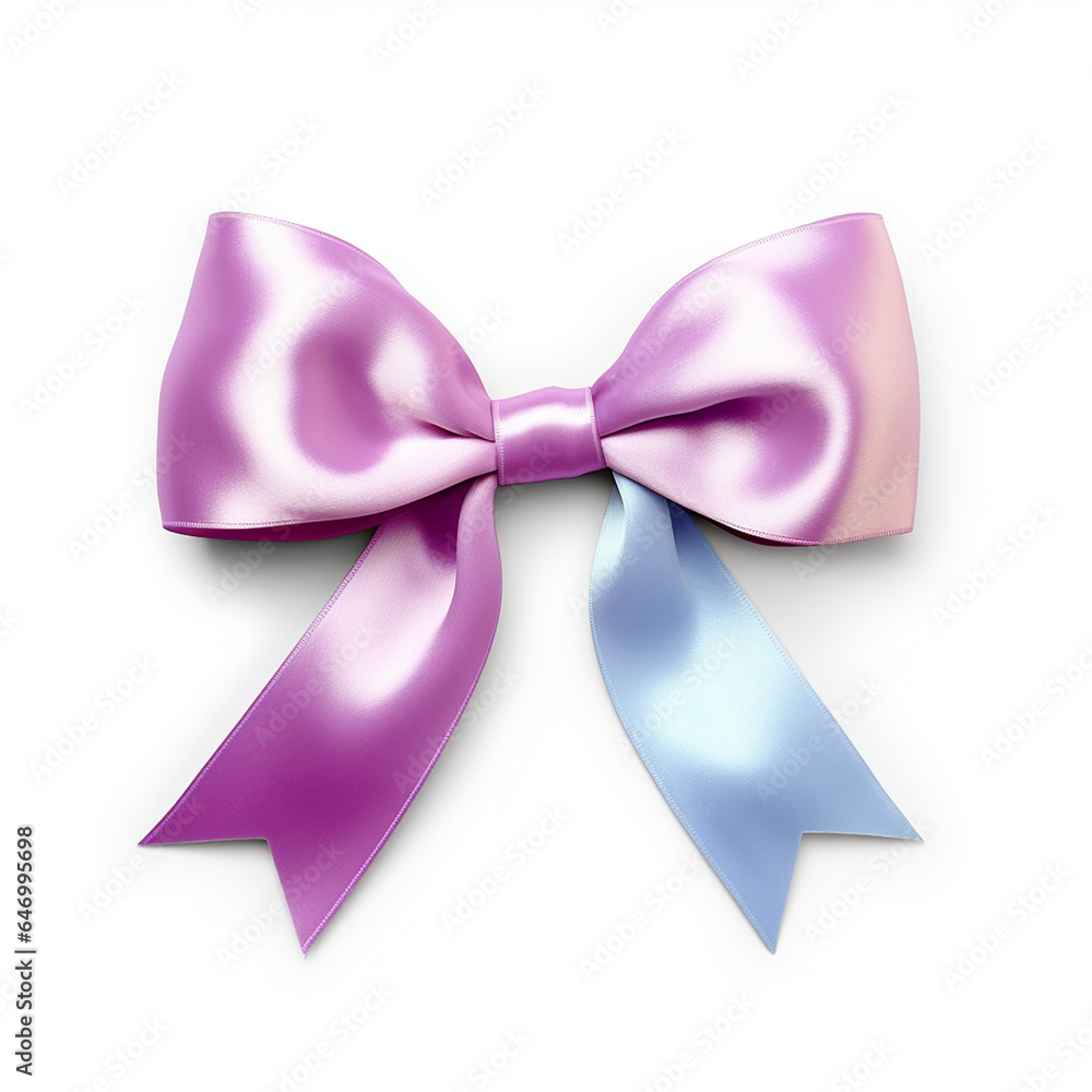 Victorious ribbon on white background for breast cancer awareness