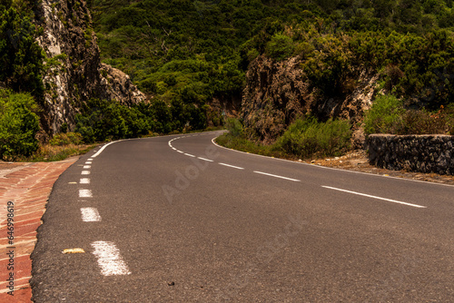 Carretera en la Isla de la Gomera. photo