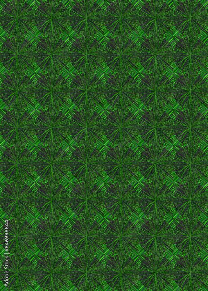 Fototapeta premium Pattern formed by green radiant circles