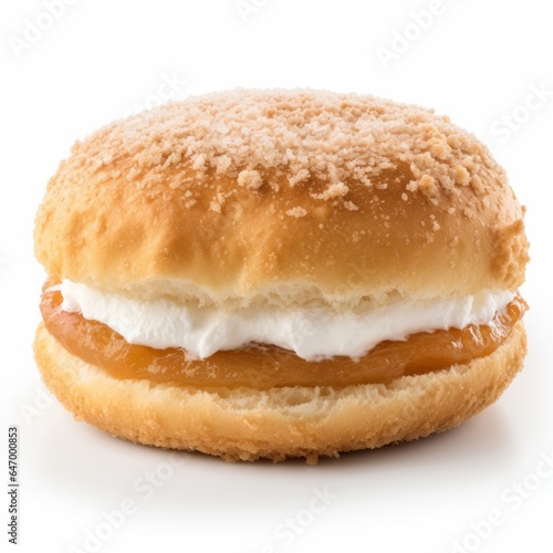 A delicious doughnut on a clean white background