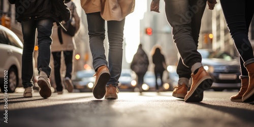 People crossing the road, N...