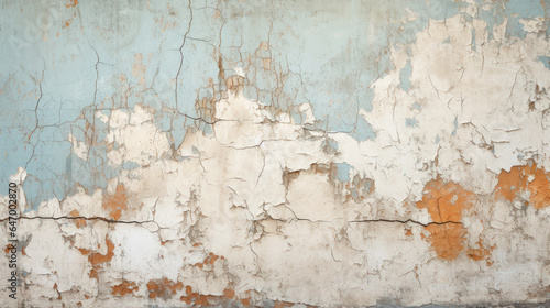 Vintage wall texture background  damaged cracked plaster and paint