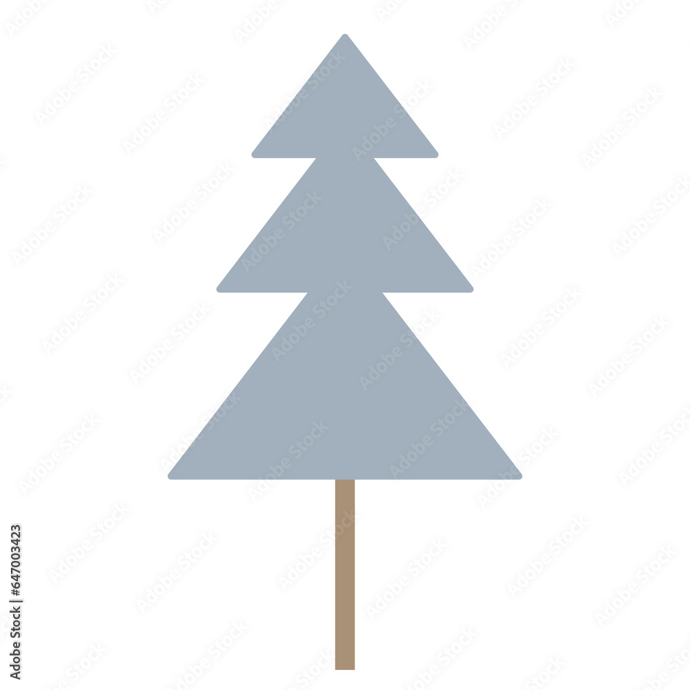 Simple scandinavian style Christmas tree, winter holidays design element, vector Simple scandinavian style Christmas tree, winter holidays design element, vector
