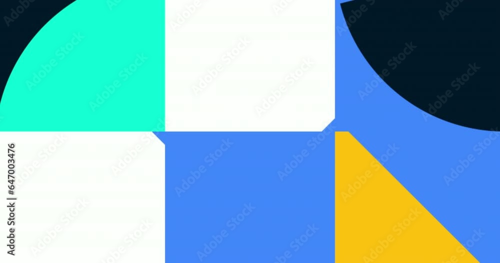 Modern Animated Geometric pattern or background. 4K resolution geometric motion design. Abstract moving shapes background with circles and triangular and squares.