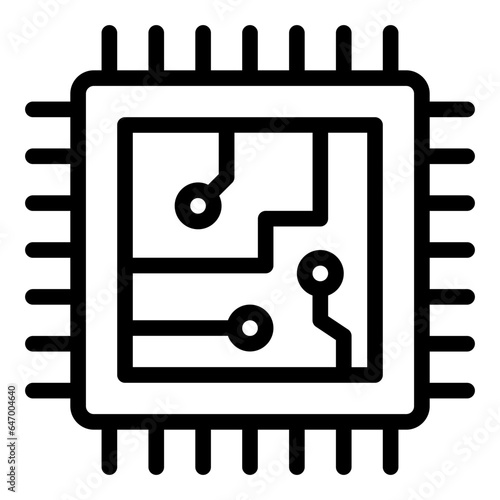 Chip Computer outline icon