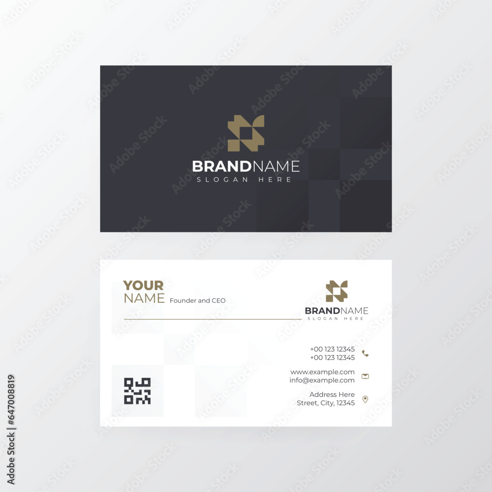 Luxury Gold Box Shape Textured Minimalist Business Card Design Template Luxury Gold Box Shape Textured Minimalist Business Card Design Template