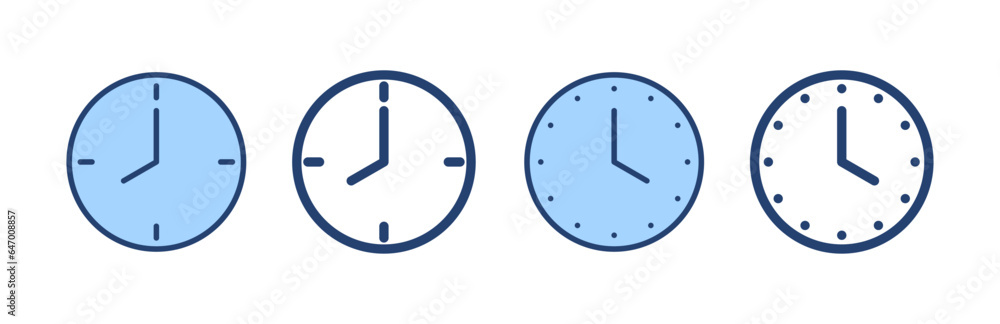 Clock icon vector. Time sign and symbol. watch icon Clock icon vector. Time sign and symbol. watch icon