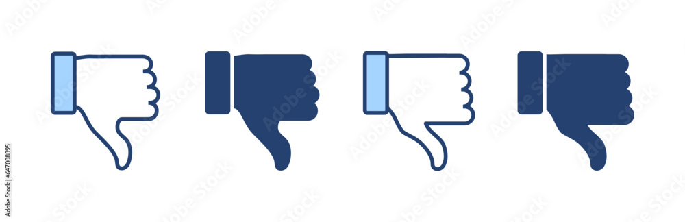 Dislike icon vector. dislike sign and symbol. Hand with thumb down Dislike icon vector. dislike sign and symbol. Hand with thumb down