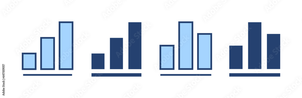 Growing graph icon vector. Chart sign and symbol. diagram icon Growing graph icon vector. Chart sign and symbol. diagram icon