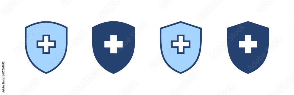 Fototapeta premium Health insurance icon vector. Insurance health document sign and symbol