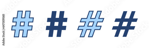 Hashtag icon vector. hashtag sign and symbol