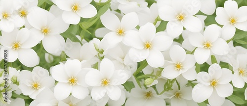 Background full of pretty white flowers from Generative AI