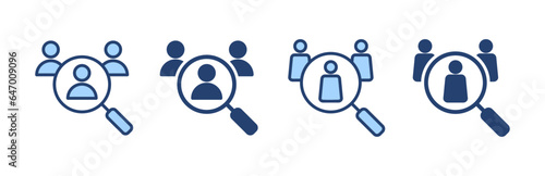 Hiring icon vector. Search job vacancy sign and symbol. Human resources concept. Recruitment