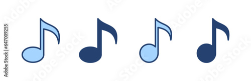 Music icon vector. note music sign and symbol