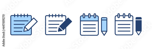 Note icon vector. notepad sign and symbol