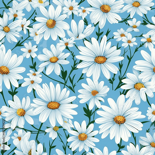 Floral daisy pattern for nail art design