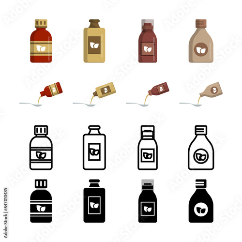 Cough Syrup Bottle Vectors Collection