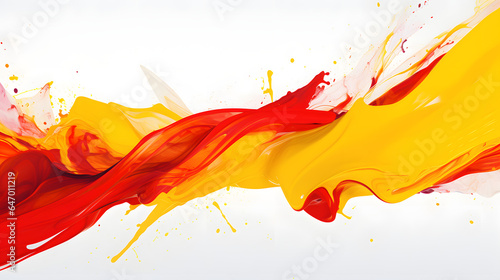 Abstract color splashes - Red, yellow, white
