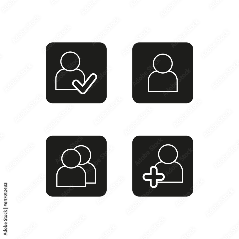 Account icons set. Vector illustration. EPS 10. Account icons set. Vector illustration. EPS 10.