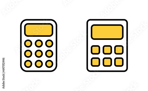 Calculator icon set for web and mobile app. Accounting calculator sign and symbol.