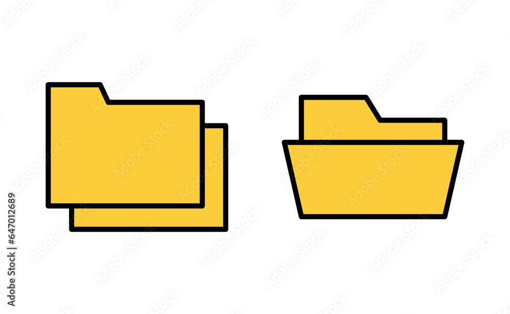 Folder icon set for web and mobile app. folder sign and symbol Folder icon set for web and mobile app. folder sign and symbol