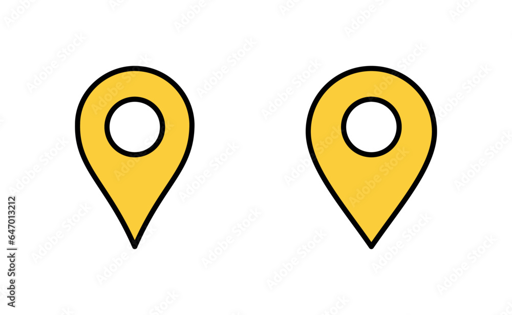 Pin icon set for web and mobile app. Location sign and symbol. destination icon. map pin Pin icon set for web and mobile app. Location sign and symbol. destination icon. map pin