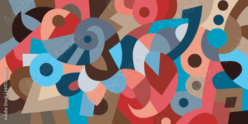 colorful mural pattern for wall decoration