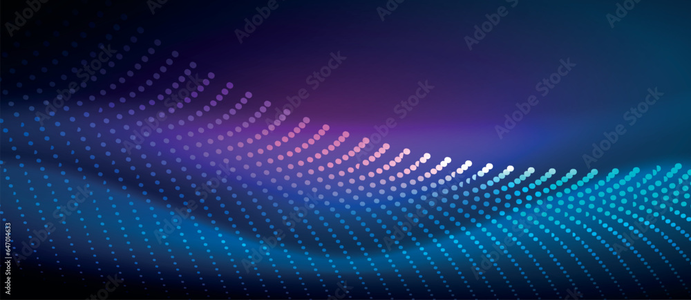 A sleek and stylish design featuring a blue smooth neon wave glowing against a dark background, perfect for adding a modern and edgy touch to any project