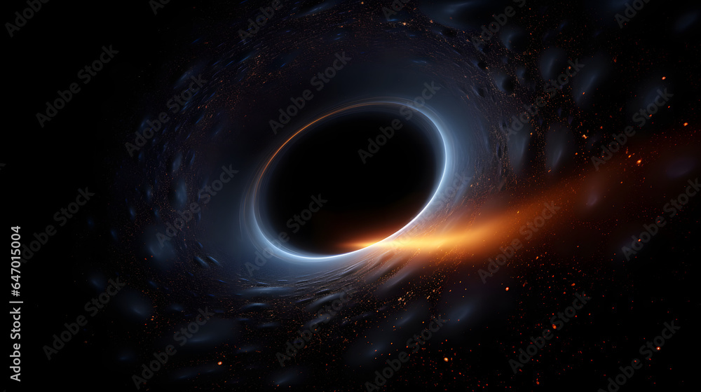 ブラックホール：光さえ逃れられない強力な重力領域 No.017  Black Hole A Region of Space-Time with Gravity So Strong That Not Even Light Can Escape Generative AI