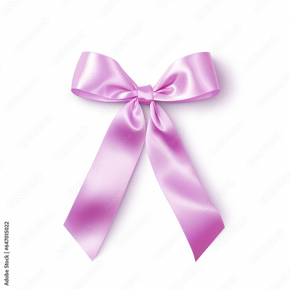 Inspiring ribbon on white background for breast cancer awareness