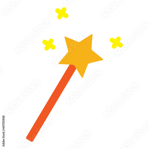 illustration of a wand with stars